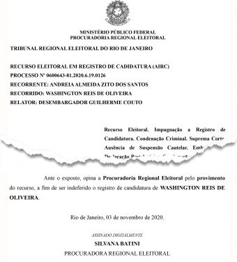 MPF Eleitoral acata recurso contra Reproducao