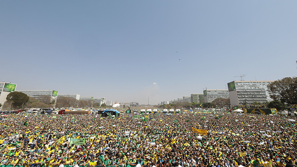 Foto: Banco de Imagens Presidente Bolsonaro participa de manifestação pró-governo em Brasília