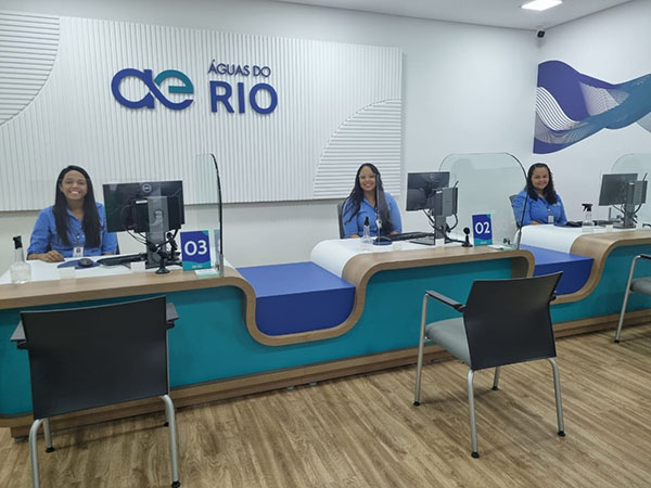 Nova loja comercial da Águas do Rio no Shopping Nova Belford