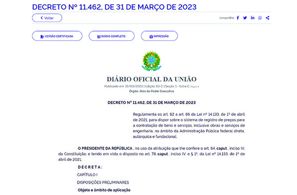 Prorrogado prazo de adequação à Nova Lei de Licitações