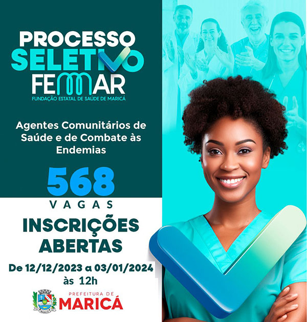 Maricá divulga processo seletivo para agentes de saúde e de combate às endemias
