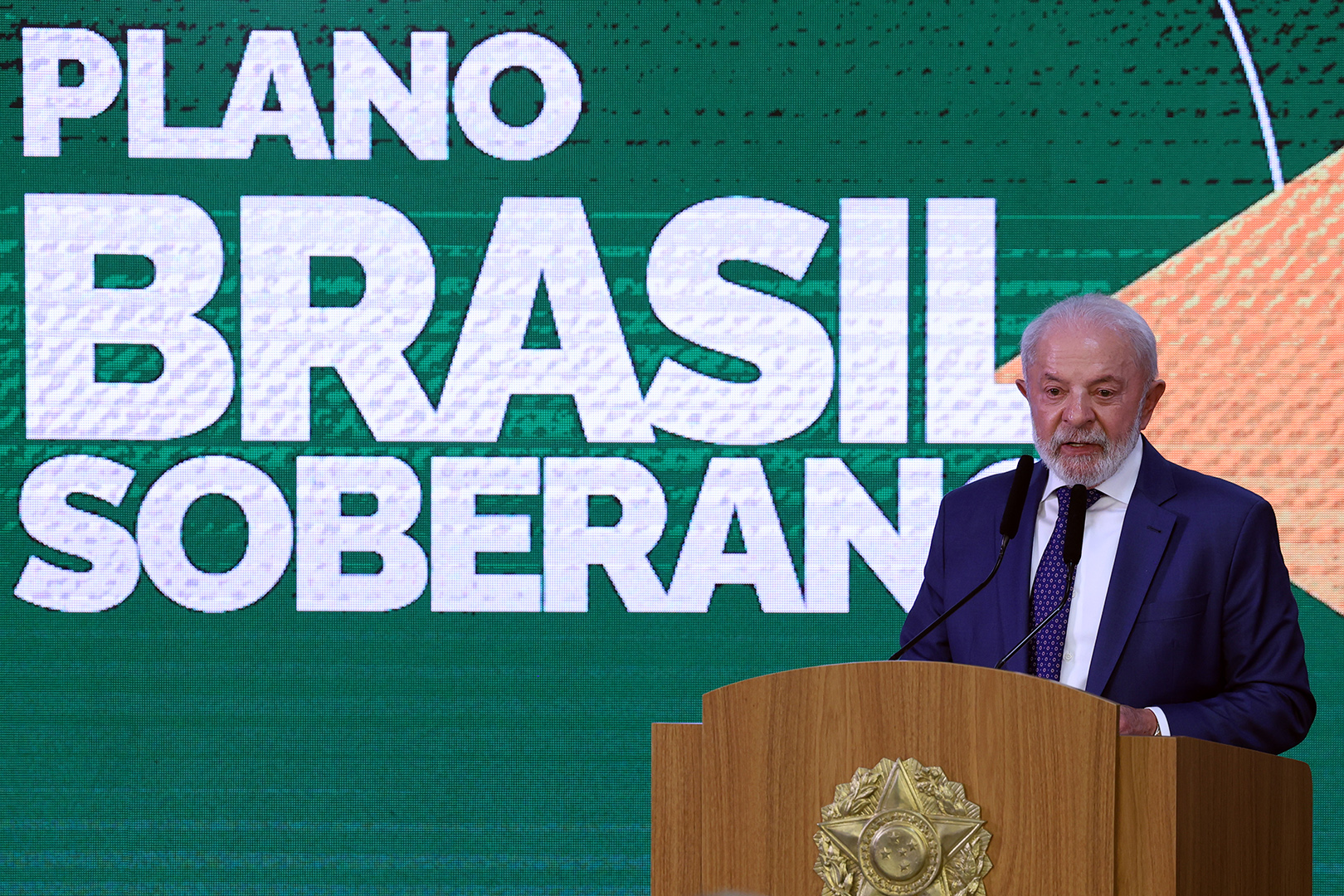 Foto: José Cruz/Agência Brasil “Soberania é intocável”, diz Lula ao anunciar ajuda a exportadores