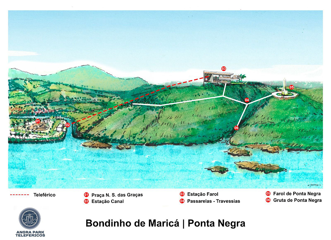 Foto: Divulgação/Maricá Prefeitura de Maricá firma acordo para instalação de teleféricos em Ponta Negra